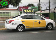 Esposizione principale cima del taxi di colore pieno, cartelloni pubblicitari Aliminum del tetto del taxi P6