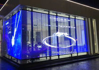 Centro commerciale che annuncia l'esposizione di LED trasparente P3.91 -7,82 per l'uso principale Digital di vetro della visualizzazione della parete su Wndow