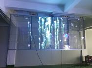 Schermo di visualizzazione principale di vetro trasparente di vetro al minuto della finestra P7.81 LED di wifi trasparente dello schermo 500x1000mm di SCX