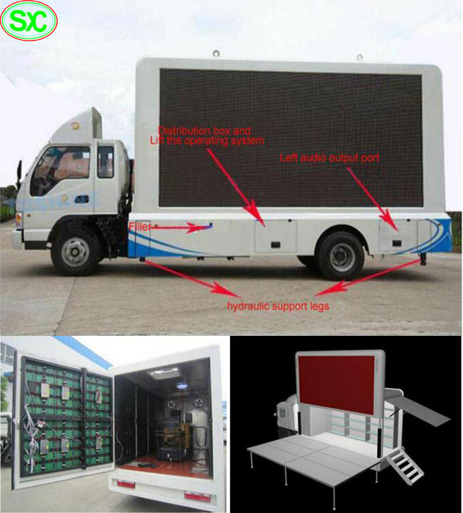 Alta risoluzione mobile dell'esposizione di LED del camion del regolatore SMD P5 di pubblicità 3G