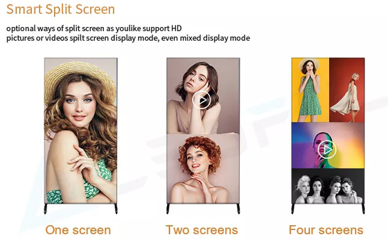 P1.8 P2 P2.5 Pubblicità digitale poster a LED Display mirror Display Screen led display poster