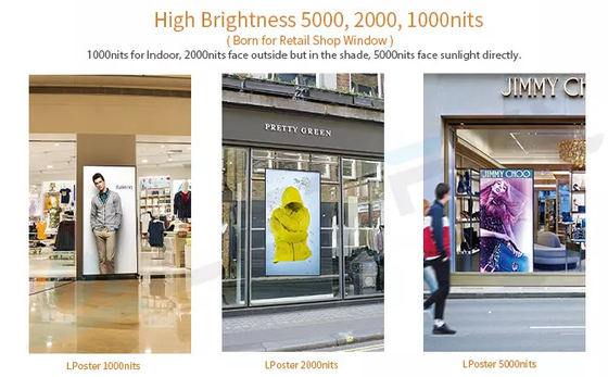 P1.8 P2 P2.5 Pubblicità digitale poster a LED Display mirror Display Screen led display poster