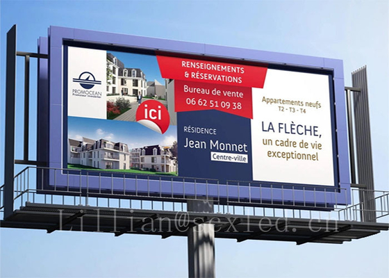 P2 Indoor Full Color LED Billboard Die-Cast Aluminum Billboard Plain Steel Cabinet 128 X 64 Matrice