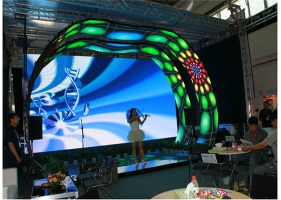 P3.91 HD Full Color RGBLED Screen in alluminio a fusione a stampo stampato Alta frequenza di aggiornamento 500*1000MM