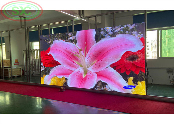 P3.91 HD Full Color RGBLED Screen in alluminio a fusione a stampo stampato Alta frequenza di aggiornamento 500*1000MM