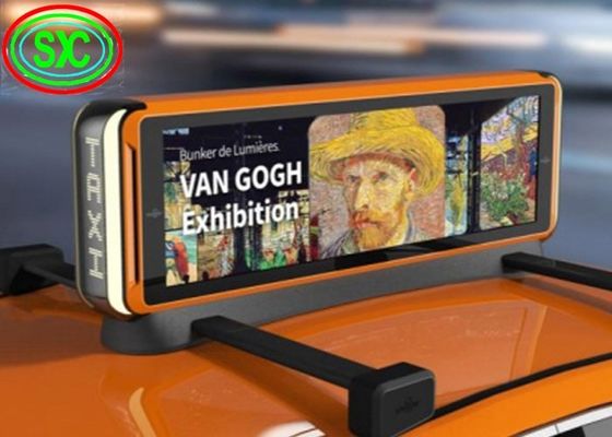 All'aperto Full Color Double Side Taxi P5 Pubblicità LED Display Cartello sul tetto dell'auto impermeabile