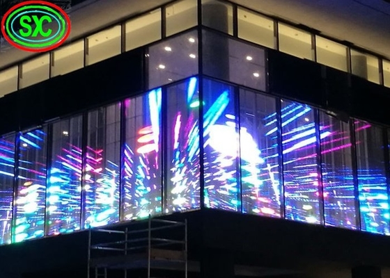 P10.42 schermo trasparente curvo flessibile dell'interno della tenda LED, schermo di OLED