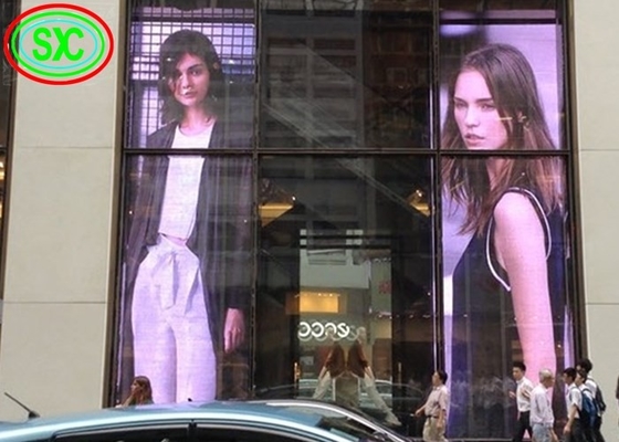 P3.91-P7.82 500*1000mm Dimensione armadio Parete LED trasparente