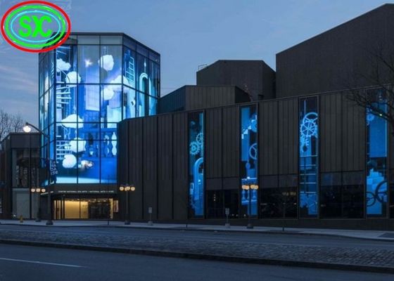 P3.91-P7.82 schermo LED trasparente 5000 cd/m2 32768 densità di pixel