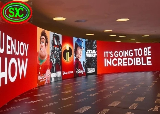 Esposizione fissata al muro, parete curva IP65 della tenda di Digital P4 RGB LED del LED impermeabile