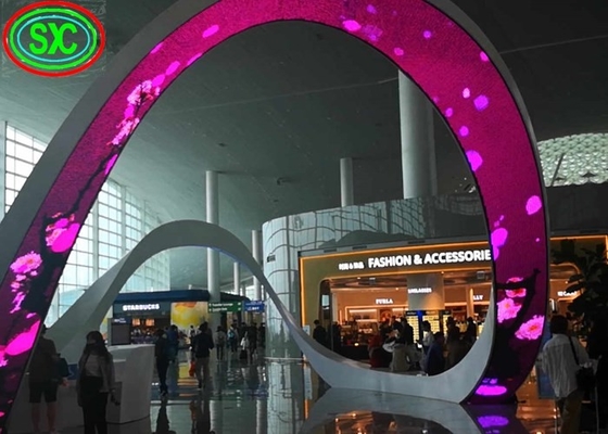 P3.91 360° All'aperto Colonna a colori piene Sfera LED Display Screen Building Billboard