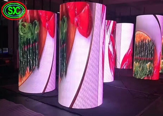 Schermo di visualizzazione cilindrico del LED di pubblicità fissa dell'interno P4 una garanzia da 5 anni