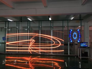P3.91 Display LED trasparente in vetro Alta luminosità per finestre Display in vetro con LED