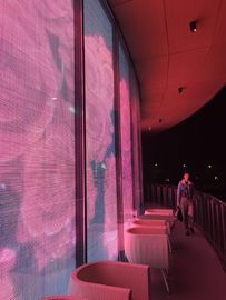 P2.5 schermo in vetro trasparente a colori, 3G WIFI muro video trasparente Luminosità 6000