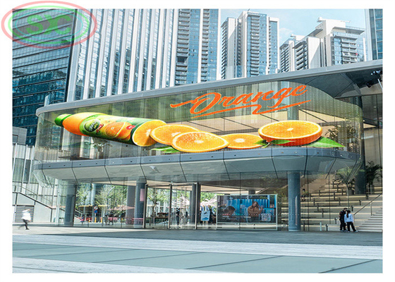 Display LED trasparente per energia verde G3.91-7.82 1000*500mm per spettacolo a tenda