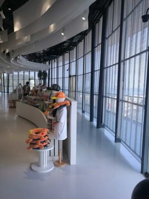 HD Full Color Video Advertising Led Screen G3.91-7.82 Vetro interno vetro trasparente LED Display