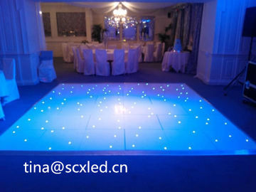 Indoor SMD3535 Sound Active Dj Led Disco Dance Floor Panels di luce bianca calda