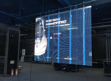IP30 hd Indoor P5.21 Transparent LED Screen Densità di pixel 36864 Dots / sqm schermo video trasparente