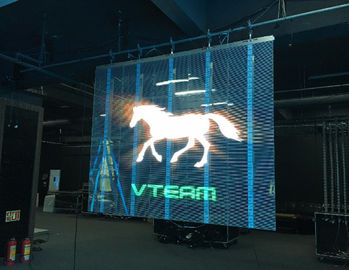 Display LED in vetro trasparente Slim P1.25, schermo Led Mesh Densità di pixel 25600 pixel / m2