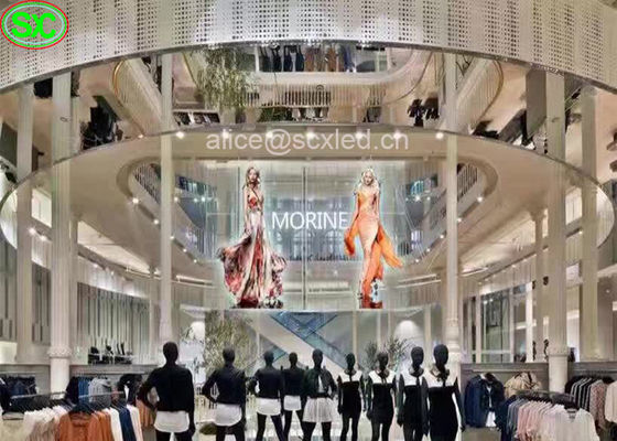 p6.25 schermo principale flessibile delicatamente trasparente, sistema della nova dello schermo della parete di vetro di SMD