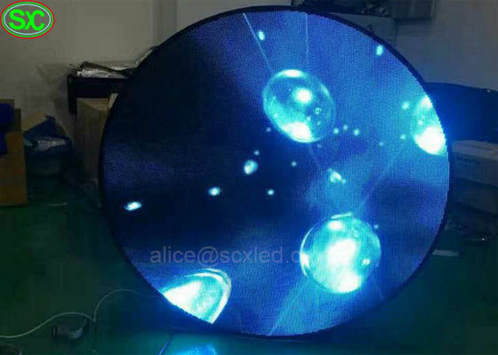 Schermi di pubblicità taglienti rotondi di P 4 dell'interno video LED con l'UL MBI5124 IC del CE