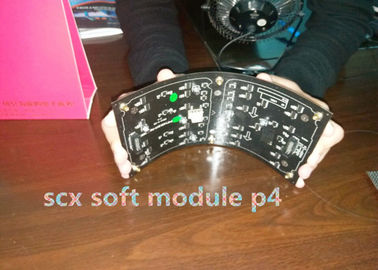 P4 Curve LED Video Screen Curtain Flexible Led Display Module a colori pieni