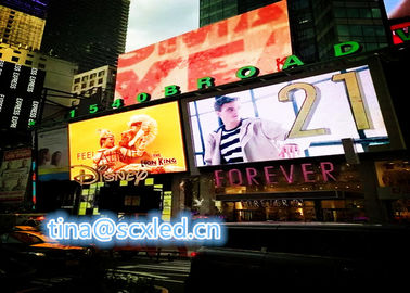 Edificio all'aperto Strada Cartellone montato Video Parete P10 Grande schermo display pubblicitario a LED