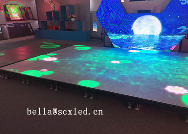 Indoor SMD3535 Sound Active Dj Led Disco Dance Floor Panels di luce bianca calda