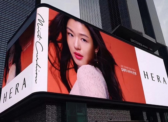 Full Color Outdoor Waterproof LED Digital Signage Flexible HD No Mosaic Outdoor full color led display
