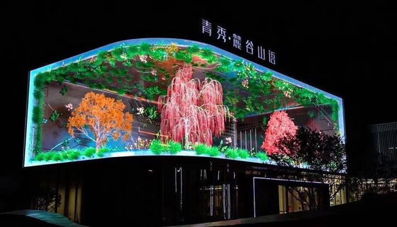 Prezzo buono P5 di alta qualità 960X960mm Pubblicità Installazione fissa LED impermeabile parete video, supporto curva design angolo,3840hz in linea