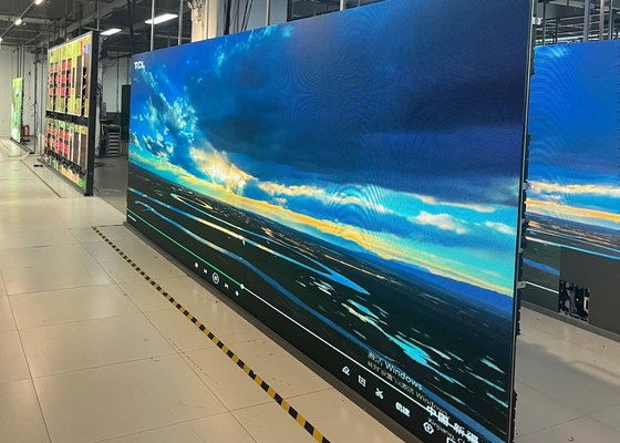 P3.91 schermo pubblicitario a LED interno per conferenze/muro video a LED con armadio in ferro