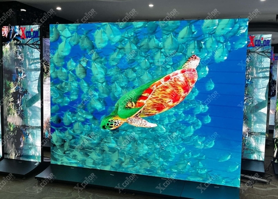 Ultra chiaro grande schermo a palcoscenico a colori pieni P3.91 schermo LED trasparente ad alto tasso di aggiornamento 3840HZ
