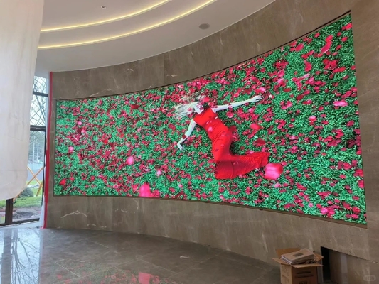 Display a colori pieni a LED, schermo a curtain wall, schermo a curtain di stadio all'interno a LED.5