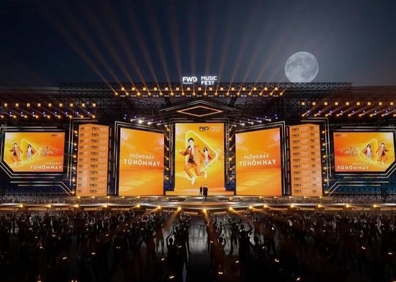 Screen HD all'interno/all'esterno Screen a noleggio personalizzabile Full color Stage Background LED Screen P5 Wide Viewing Angle
