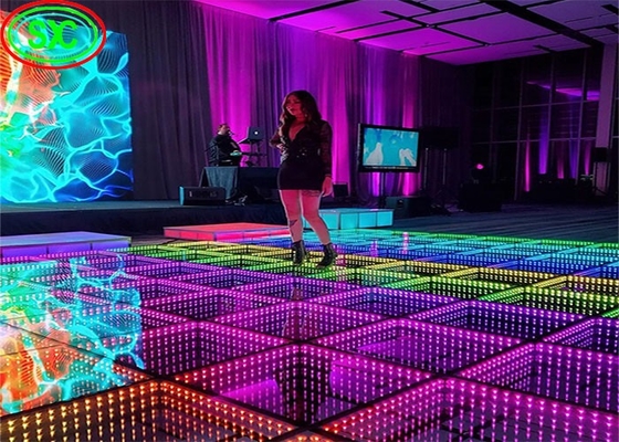 Tonch SMD3535 Sound Active Dj Led Disco Dance Floor Panels di Bianco Caldo