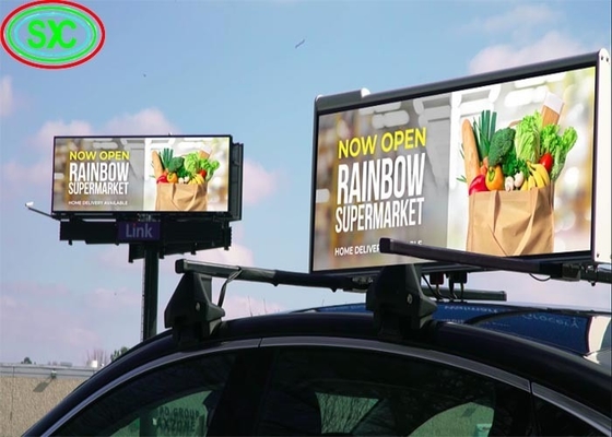 Display a LED full color P5 Car Sign Display Display a LED Video con armadio in alluminio