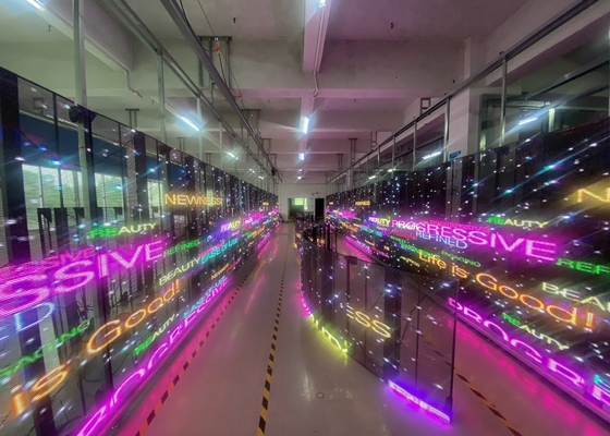 Shopping Mall Outdoor Full Color Waterproof P3.91-7.82 Mesh Screen LED trasparente