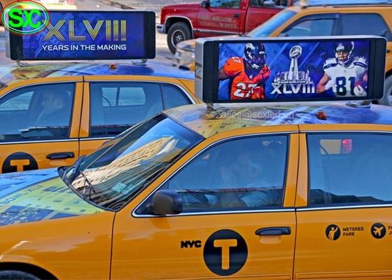 La doppia esposizione all'aperto Wifi 4G del segno della cima LED dell'automobile laterale P5 impermeabilizza il segno principale