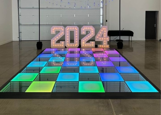 Full Color P10 LED Dance Floor Light 320*160mm Modulo di alluminio 1/4 Scan IP65 impermeabile
