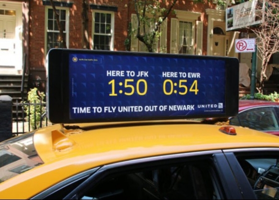 Pubblicità Auto LED Informazioni Segnale a doppio lato Esterno HD Taxi RGB a colori
