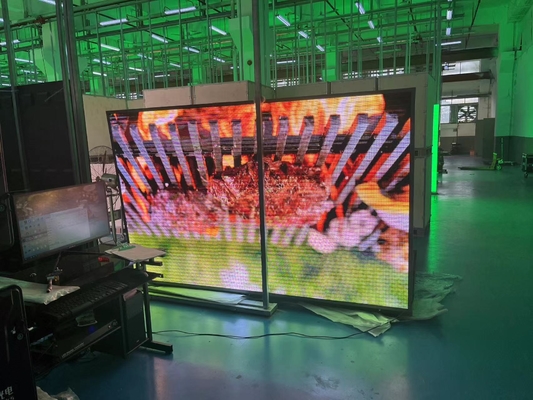Noleggio di schermo in alluminio a fusione a striscia dello stadio con display a LED a colori pieni Sistema Nova Outdoor P6.67