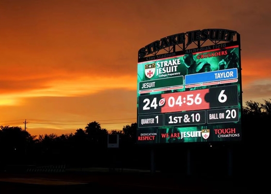 Full Color Rental Waterproof Outdoor Stadium 5500cd/M2 P10 Stadio schermo a LED