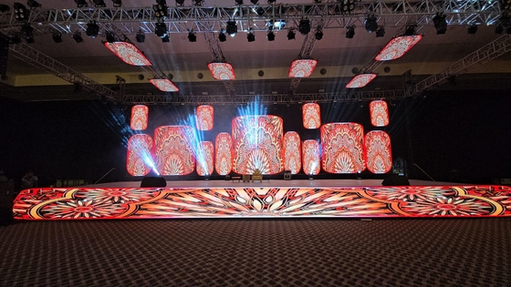 Eventi di noleggio Indoor P3.91 LED display front service stage background video wall per interni o esterni, 3840hz refresh, 500x500 cabinet