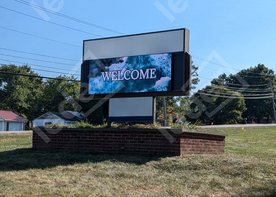 schermo a curva a colata in alluminio schermo pubblicitario stradale impermeabile esterno P16 DIP LED Sign Screen
