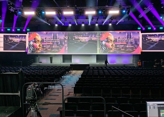 schermo da palco alto tasso di aggiornamento display LED a colori esterni P8 fisso/noleggio IP65 impermeabile