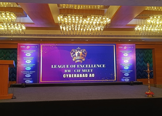 384mm x 192mm Modulo dimensione P6 Indoor Full Color LED Video Wall con Super sottile armadio e 2500nits luminosità