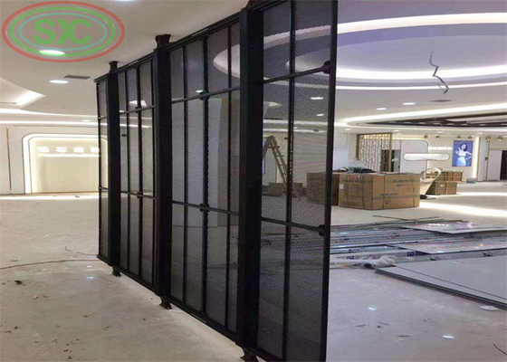 Indoor P3.9-7.8 Full Color Transparent Led Display Screen Smd Curved Led Video Wall Glass Led Screen per vetrina
