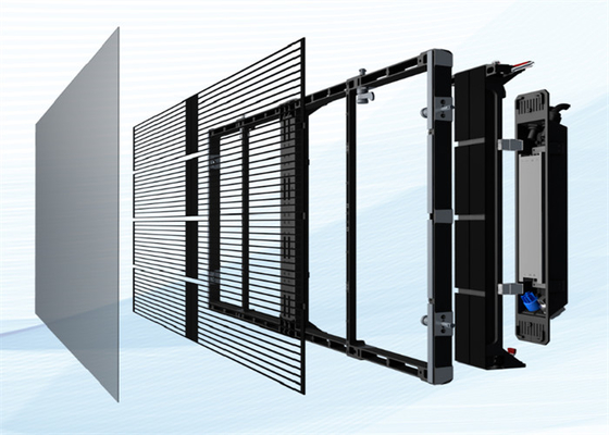 AC100-240V 60Hz Input Transparent LED Display Screen for Indoor Advertising Video Display Function 3-5 anni di garanzia