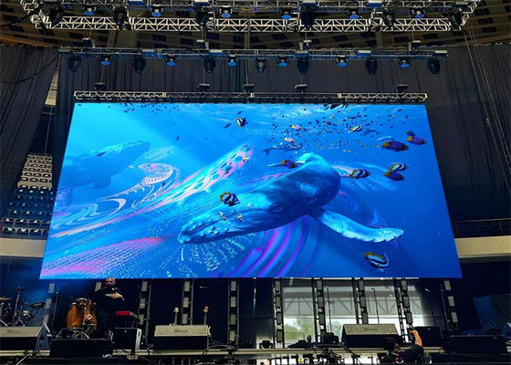 Visualizzazione a LED a parete interna ad alta densità P1.25 P2 con temperatura di colore 6500K e durata ≥100 anni in armadio in alluminio a fusione stampata