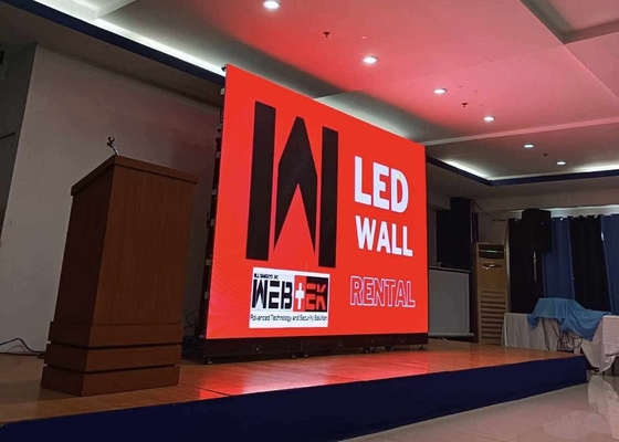 Sfondo del palco dell'evento 500*1000mm P3.91 schermo di visualizzazione video a LED con luminosità 1000cd/m2 e parametro LED R 625-630nm